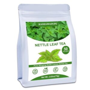 nettle leaf tea bags mega pack (50) premium caffeine free herbal leaf tea bags