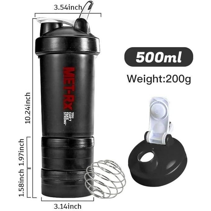 Blender Bottle Shaker Bottle With Pill Organizer And Storage For Protein Powder
