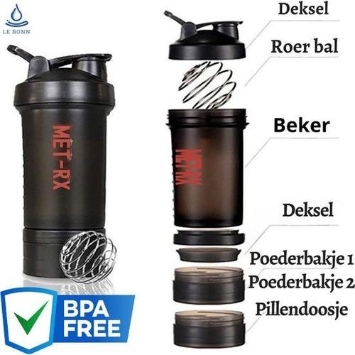Shaker Cups For Protein Shakes, Wire Whisk, Leak Proof Protein Shaker Bottle For Protein Shakes, Shaker Bottle Pack For Pre & Post Workout, Shaker Cup