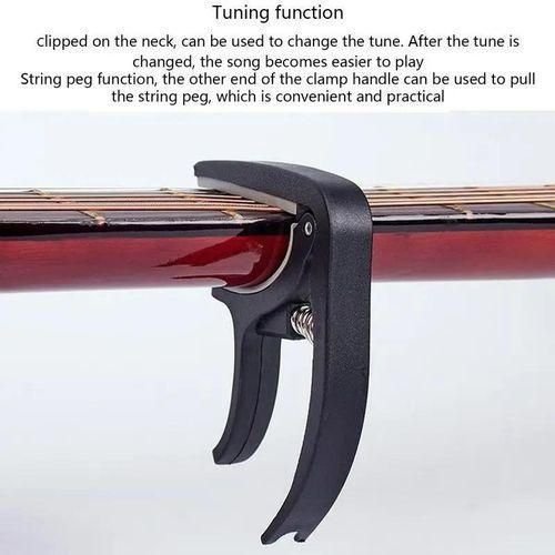 Portable Plastic Guitar Capo For 6 String Acoustic Classic Electric Guitarra Tuning Clamp Musical Instrument Accessories Black - Image 5