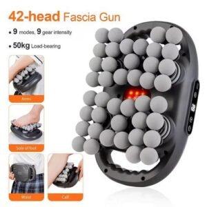 Rechargeable 42-Heads Fascia Gun High Frequency Vibration Deep Body Massage Spine, Back, Waist, Thigh, Neck, Joint, Tissue, Muscle Massager Relaxation Electric Massager with 9 modes